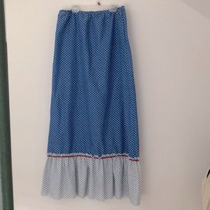 S/M Baronet Lingerie Vintage Prairie Raggedy Ann Skirt Calico Cotton Union Label